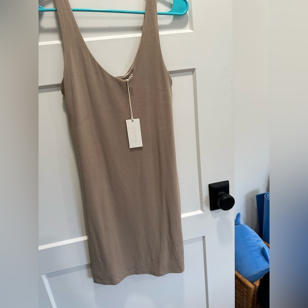 Z Supply Taupe Sleeveless Dress
